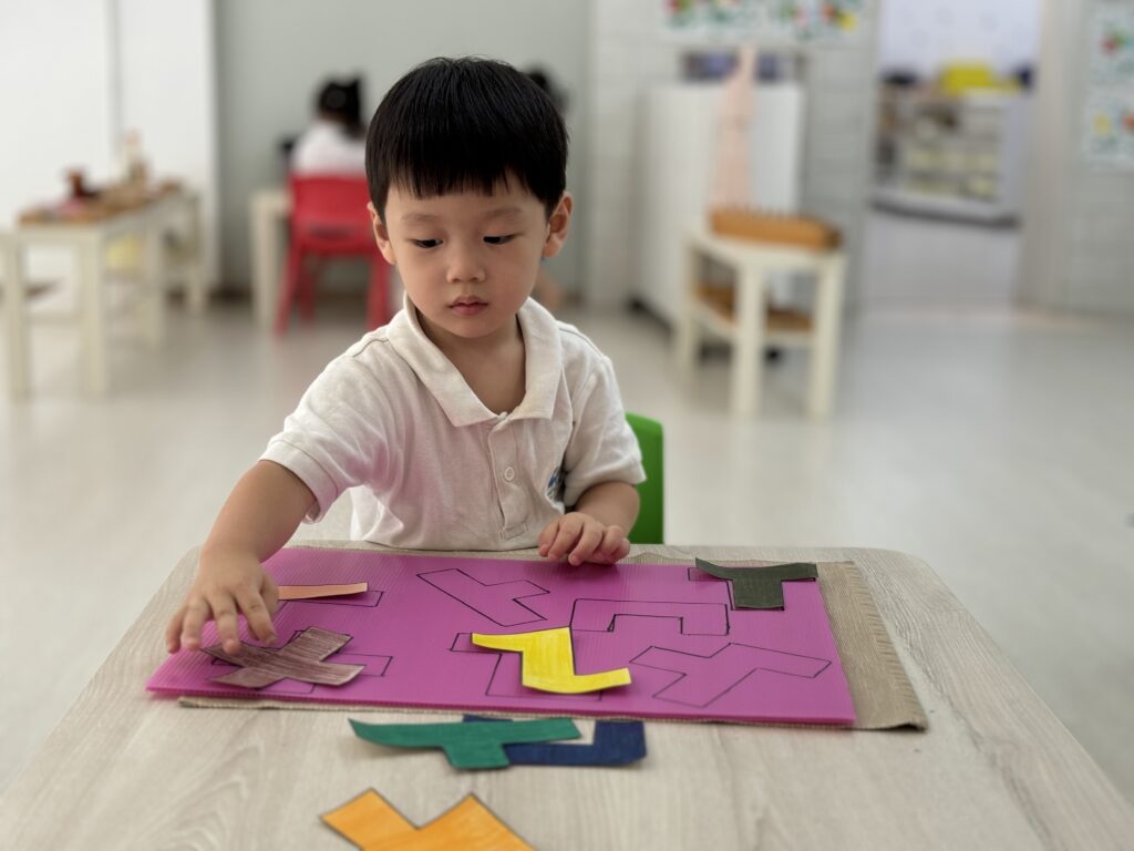 Montessori Kids Academy Matching Shapes Activity